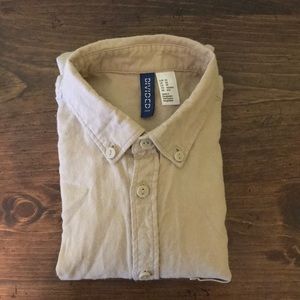 H&M Tan Long sleeve Button Up
